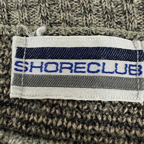 Shoreclub Geometric Knit Sweater Mens Size M Beige And Black Pullover - Picture 4 of 7